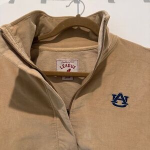Auburn University Courdoroy 3/4 Pullover - Camel/Beige - Size SMALL